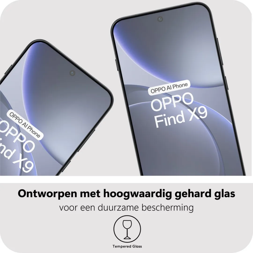 Just in Case Oppo Find X9 Screenprotector - Gehard Glas