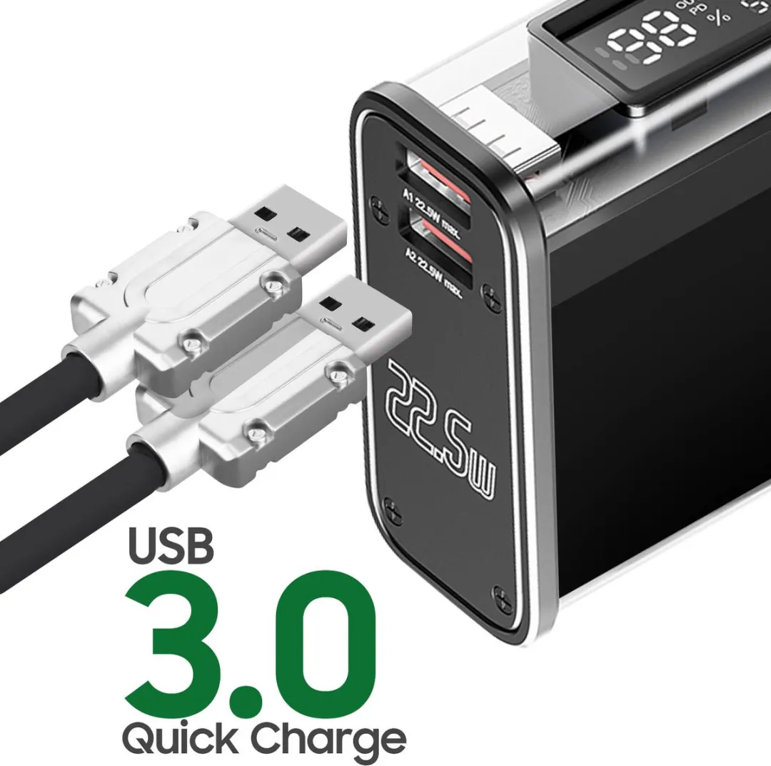 4Smarts Powerbank 18.000mAh 100W PD/QC - Zwart