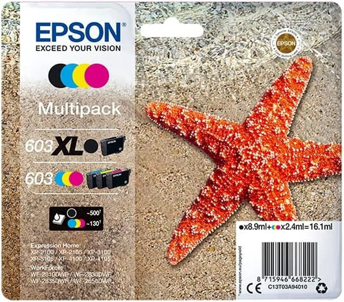 Epson C13T03A94020 XL Cartridge - Zwart