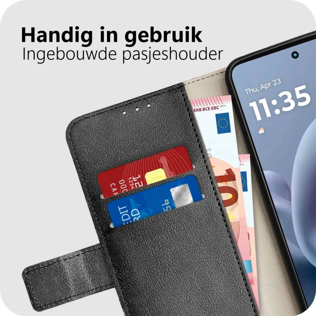 Just in Case Moto G86 Bookcase Classic Hoesje - MMT2767CW1 - Zwart