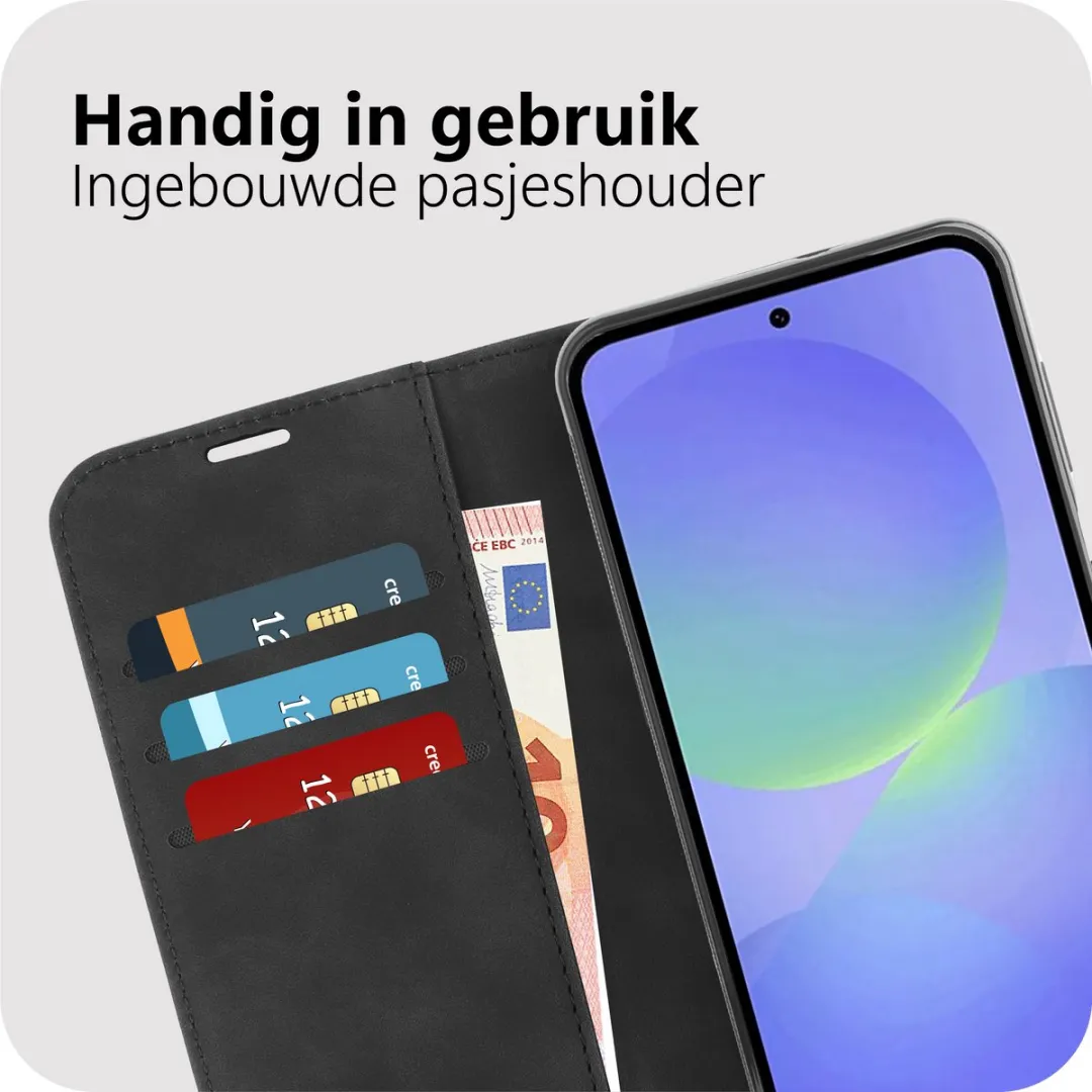 Just in Case MSA2870PS1M Hoesje Samsung Galaxy A37 - 3 Pasjes - Zwart - afbeelding 6 van 6