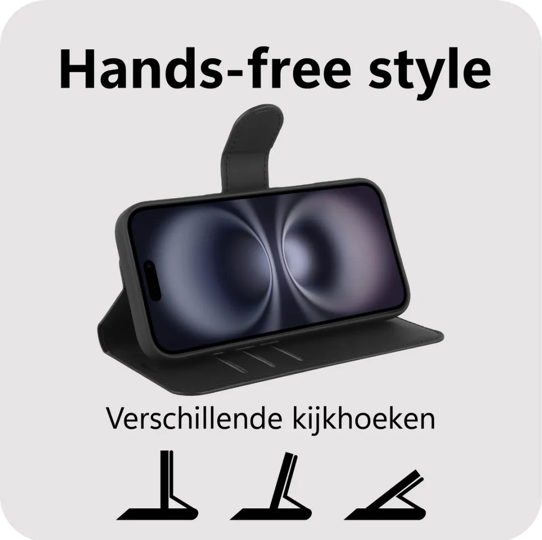 Just in Case iPhone 17 Hoesje MAP2761PW1 - Pasjeshouder 4 Stuks - Zwart