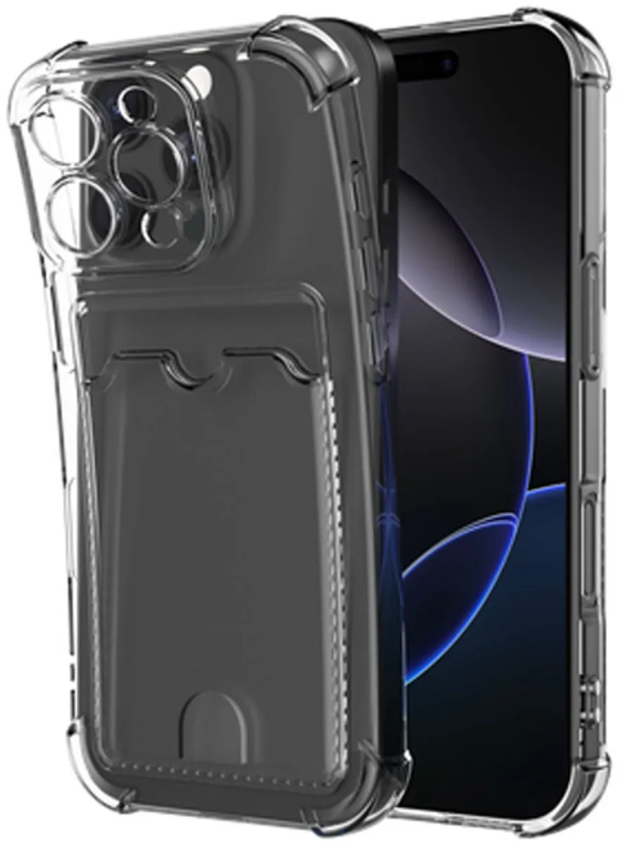 Just in Case iPhone 16 Pro Hoesje met Pasjeshouder 8333360 - Transparant