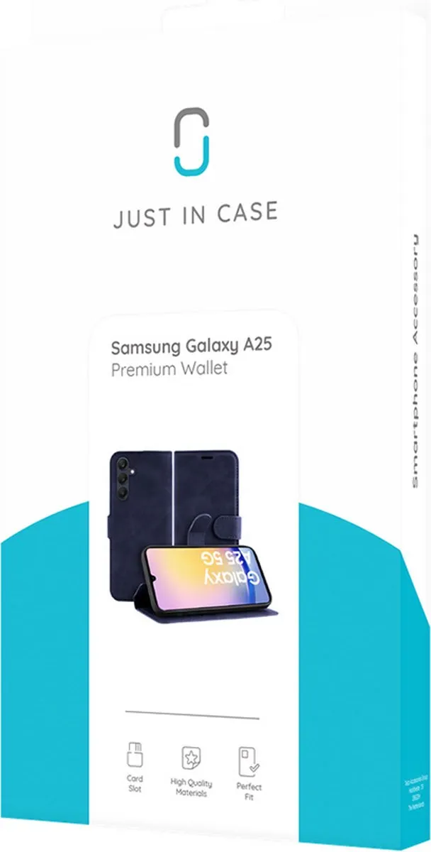 Just in Case Samsung Galaxy A25 Hoesje - Blauw - 4 Pasjes