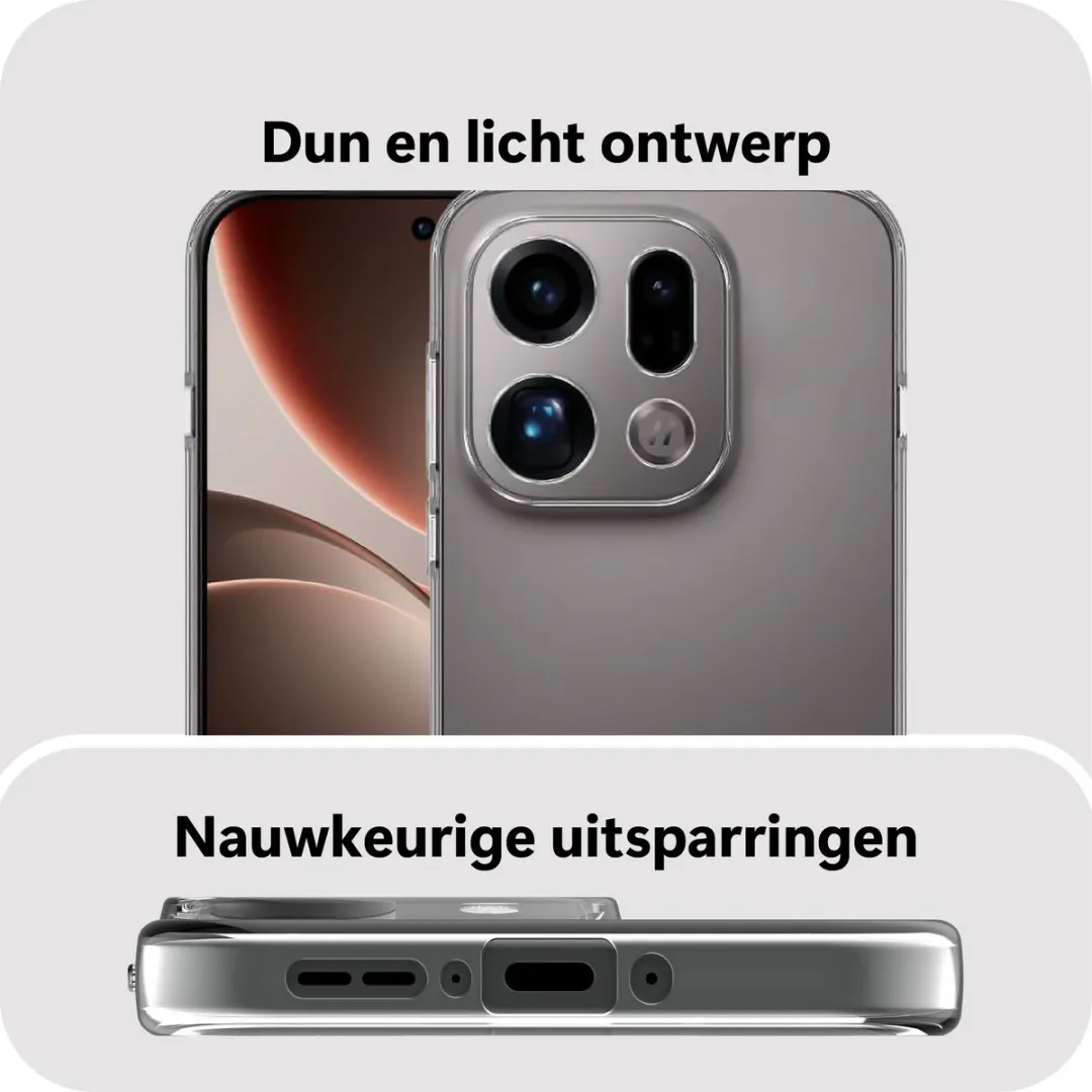 Just in Case Oppo Find X9 Siliconen Hoesje - MOO2855KL0 - Transparant