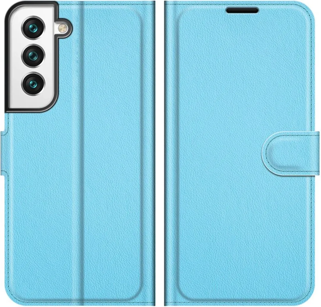Just in Case Book Hoesje Samsung Galaxy S22 - 4 Pasjes - Blauw