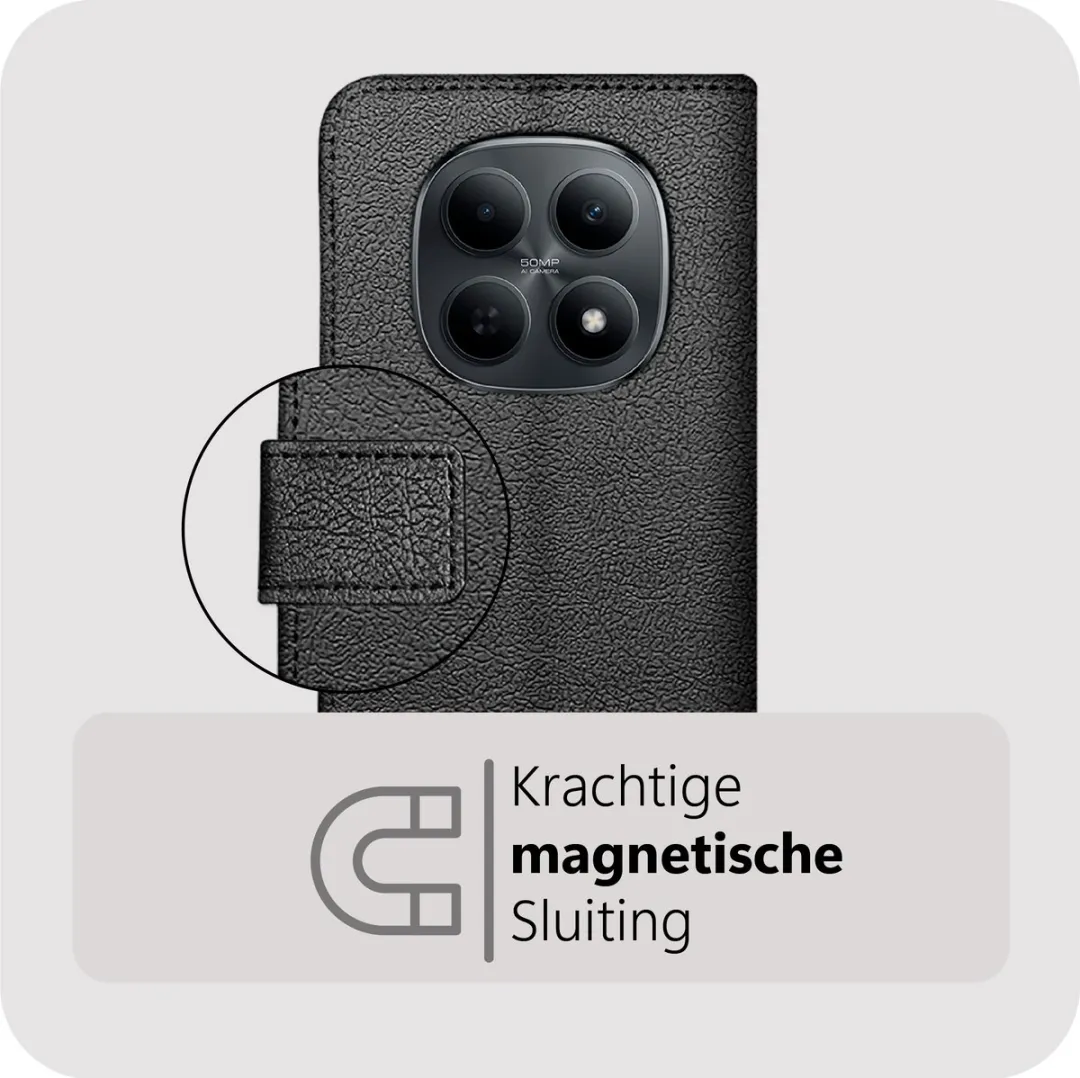 Just in Case Bookcase Classic MXM2875CW1 Hoesje - Xiaomi Poco M8 Pro 5G - Zwart
