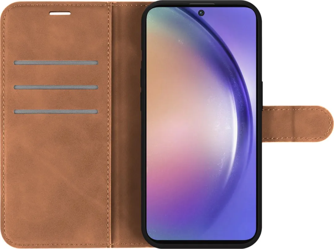 Just in Case Hoesje Samsung Galaxy A55 - 4 Pasjes - Bruin