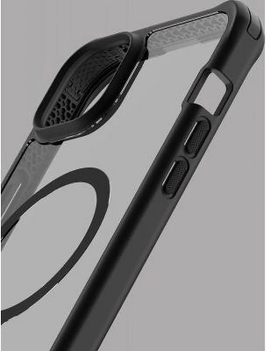 Itskins Hybrid R Sling MagSafe Hoes iPhone 15 - Transparant zwart - afbeelding 6 van 6