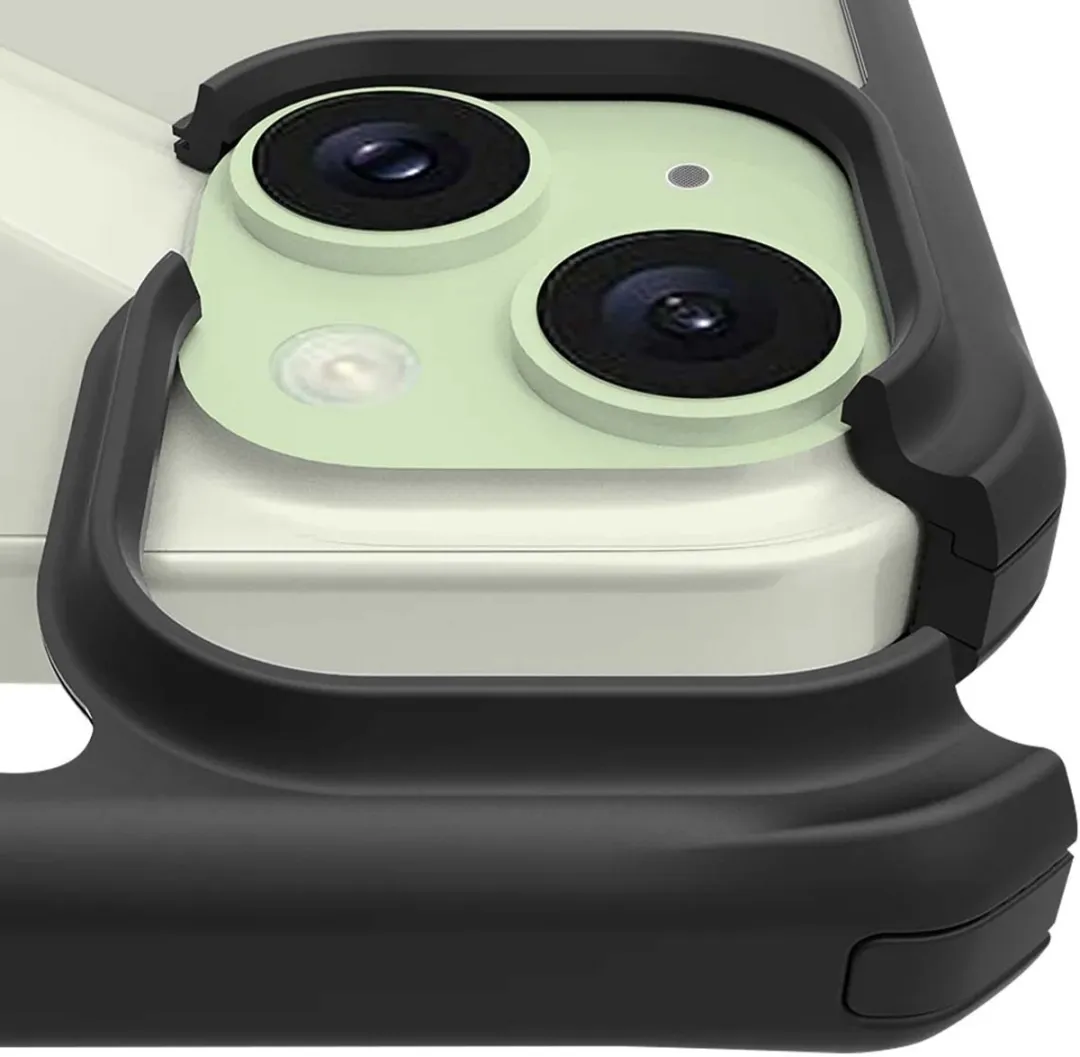 Itskins Hybrid R Sling MagSafe Hoes iPhone 15 - Transparant zwart