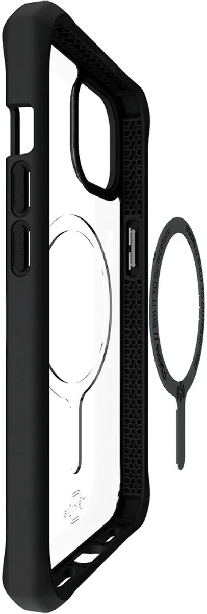 Itskins Hybride Solid MagSafe-hoes iPhone 14 Plus - Transparant