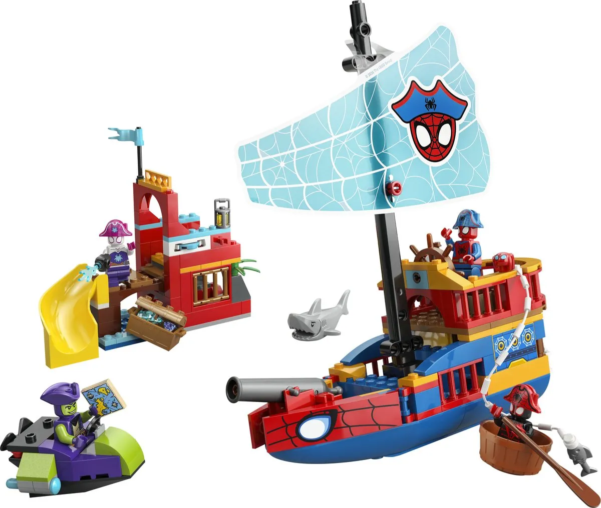 LEGO Spidey Team Piratenschip Bouwset - 4 Minifiguren - Multicolor