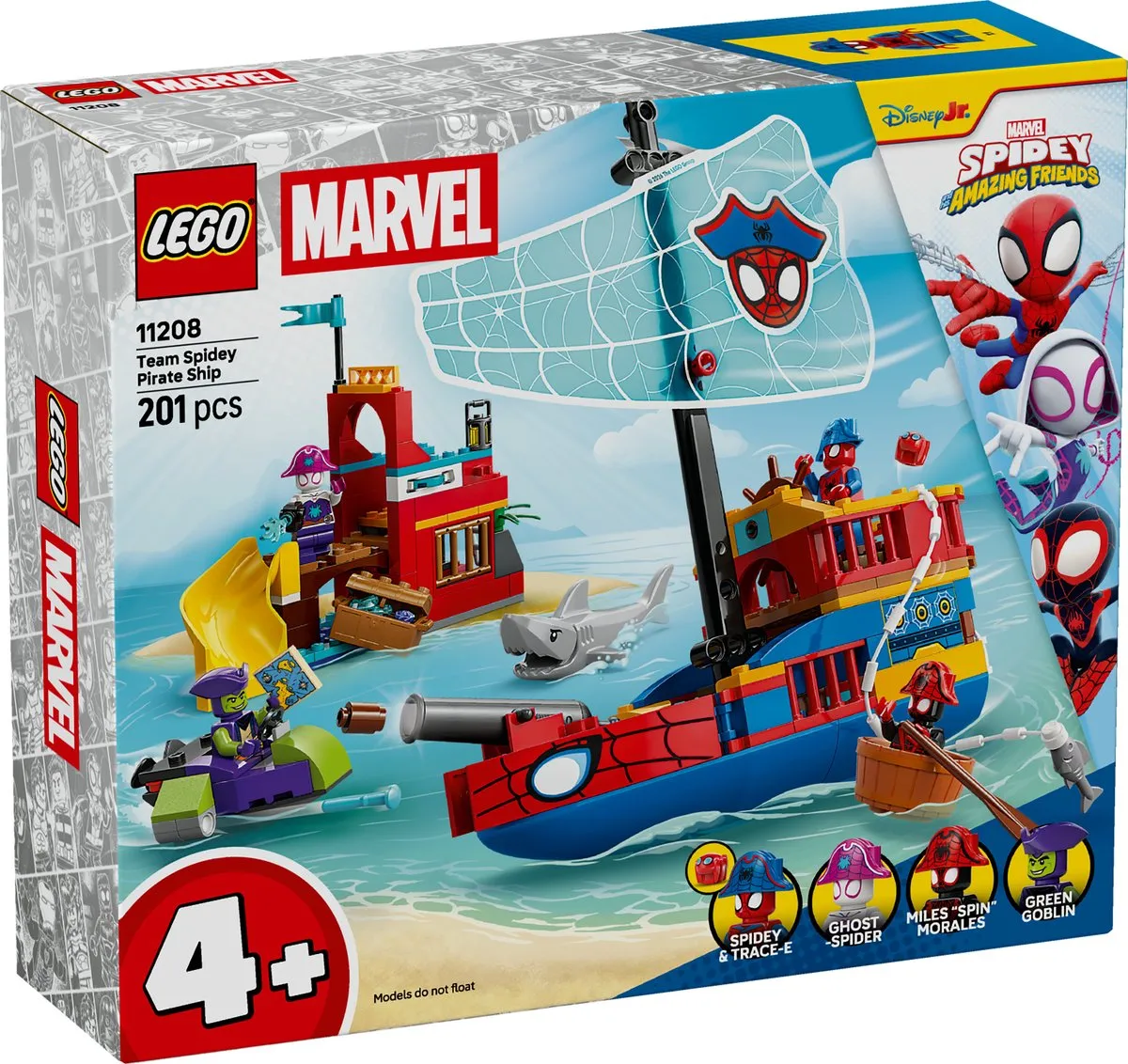 LEGO Spidey Team Piratenschip Bouwset - 4 Minifiguren - Multicolor - afbeelding 6 van 6
