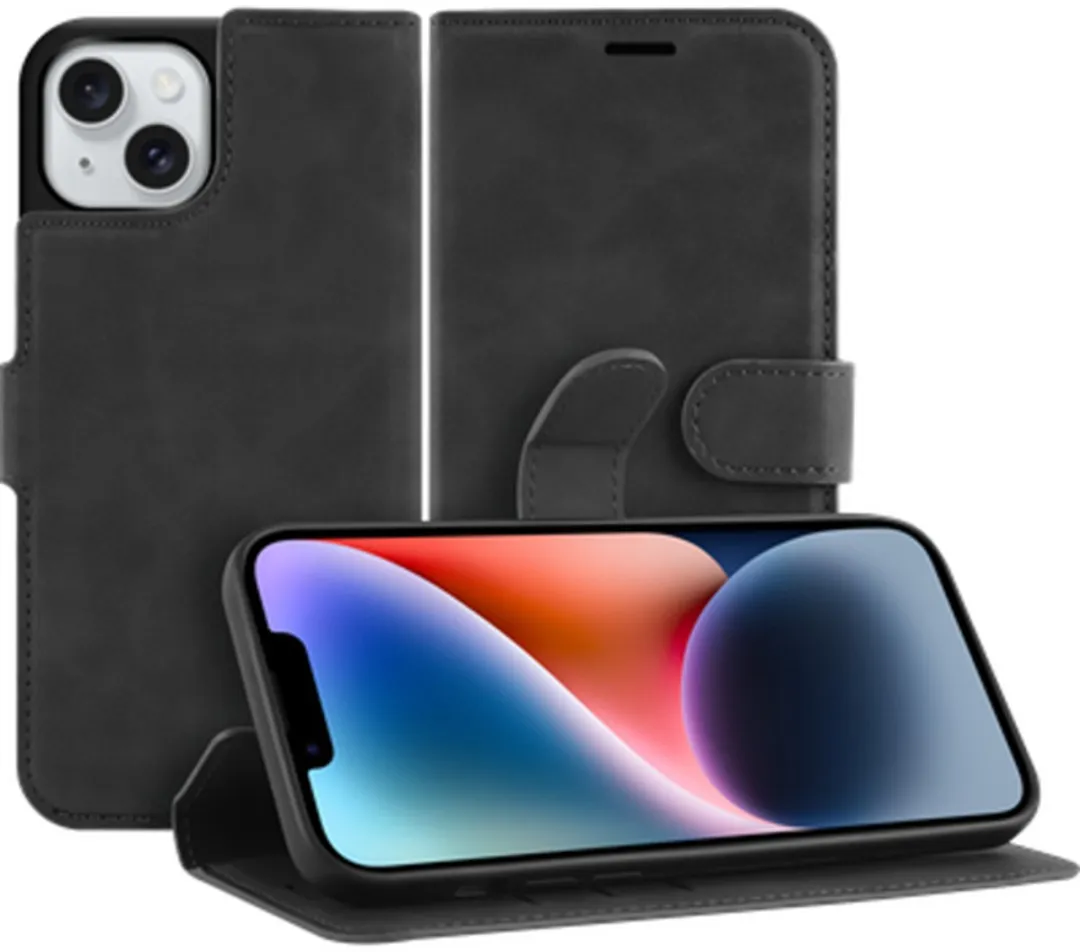 Just in Case iPhone 14 Plus Hoesje 8444479 - Pasjeshouder 4 Stuks - Zwart