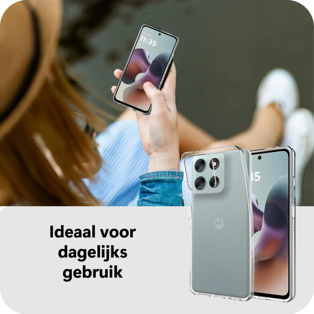 Just in Case Moto G56 Siliconen Hoesje - Transparant MMT2766KL0