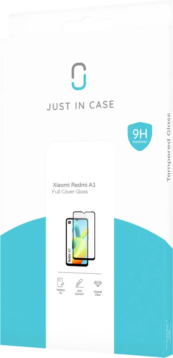 Just in Case Xiaomi Redmi A1/A2 Full Cover Glas Screenprotector - afbeelding 3 van 6