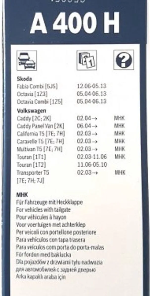 Bosch A 400 H Platte Ruitenwisser - Zwart