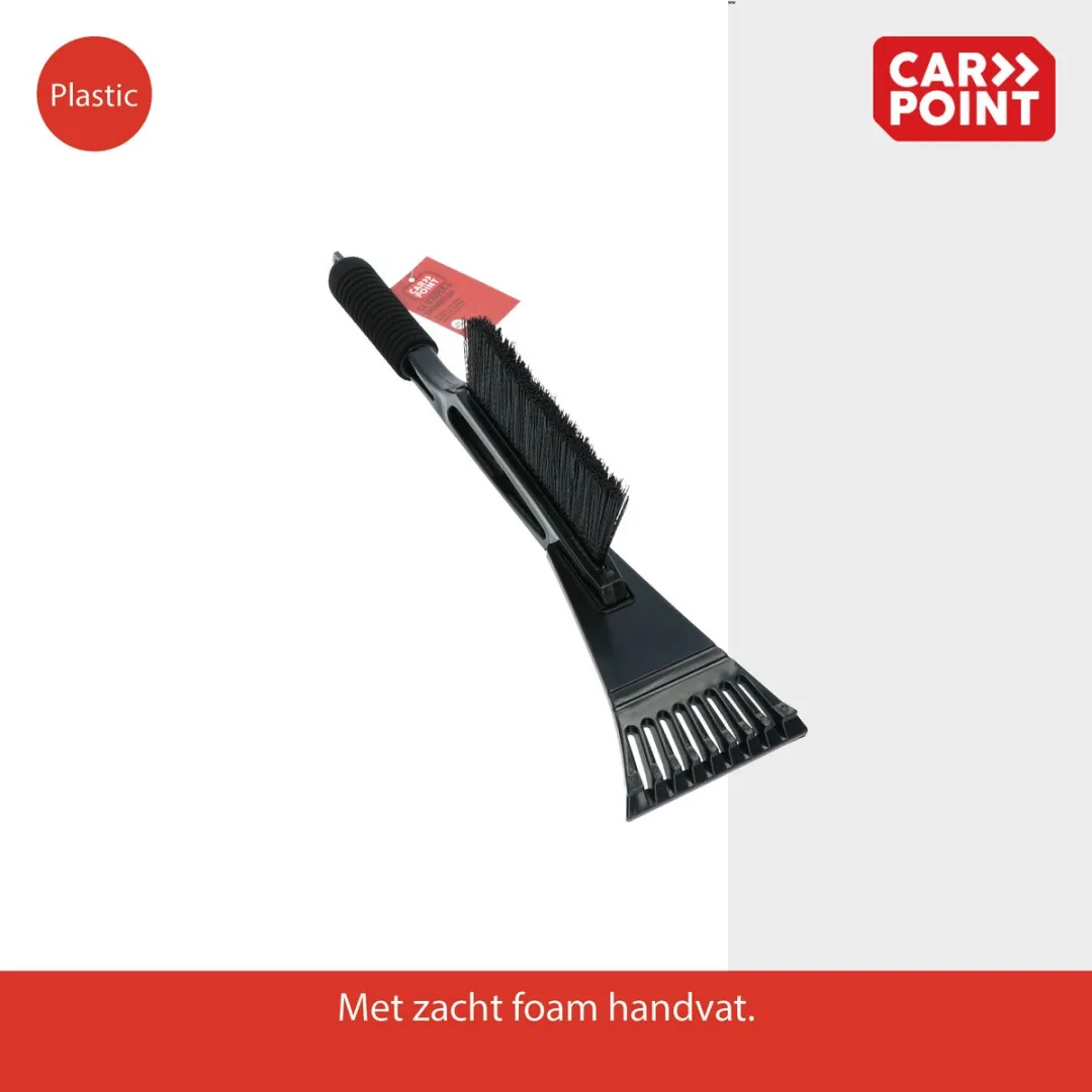 Carpoint IJskrabber met Borstel - Zwart