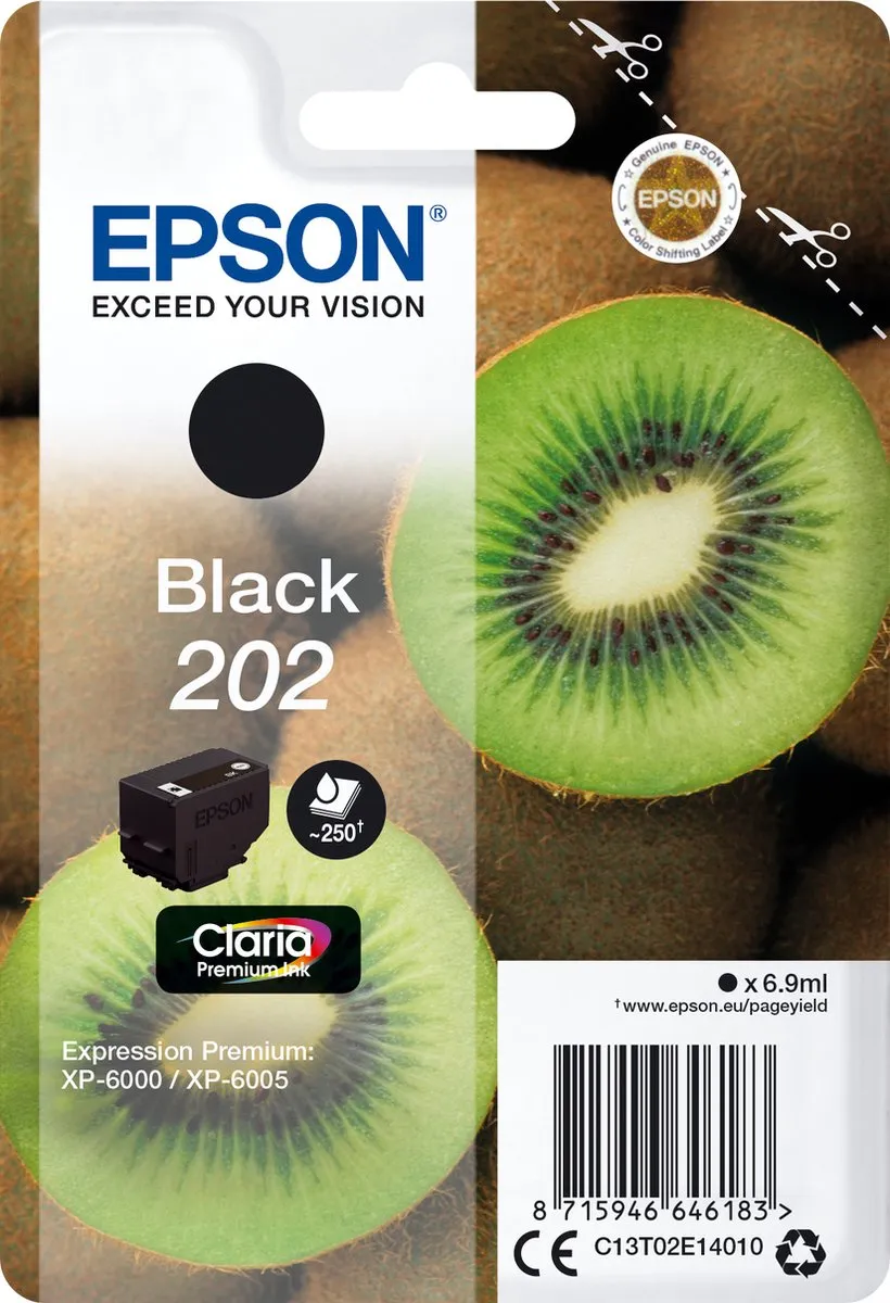 Epson C13T02E14020 Compatibele Inktcartridge - Zwart