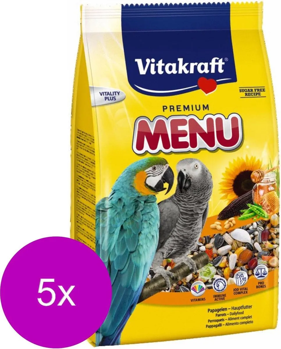 Vitakraft Papegaaien Premium Menu Vogelvoer - 20 kg (5x4kg)