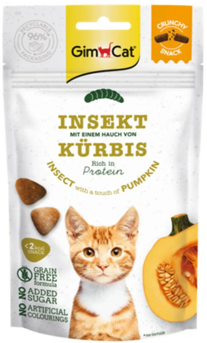 GimCat Crunchy Kattensnack Insect & Pompoen