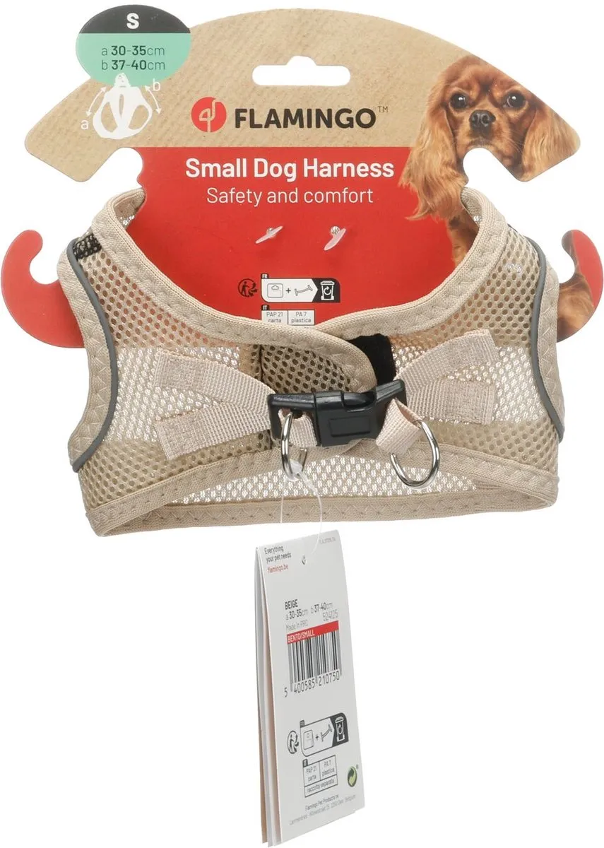 Flamingo Step&Go Bento Hondenharnas - Beige - Maat S
