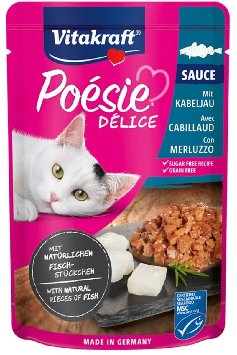 Vitakraft Poesie Delisauce Kabeljauw 85g