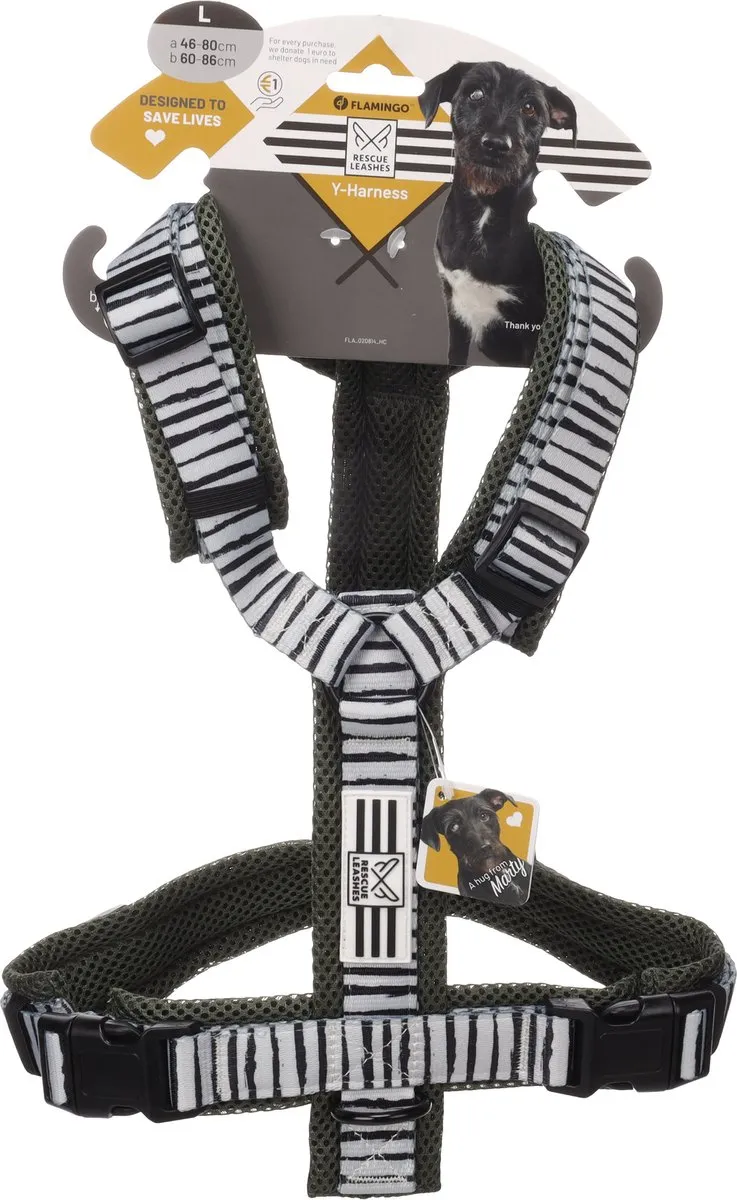 Flamingo Uluwatu Harnas Hond - Y-vorm - L 46-80cm