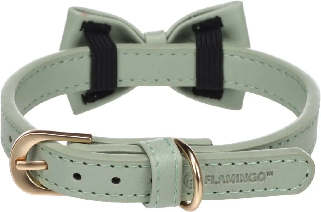 Flamingo Hond Halsband Nela Muntgroen S 29-35cm