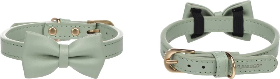 Flamingo Hond Halsband Nela Muntgroen S 29-35cm