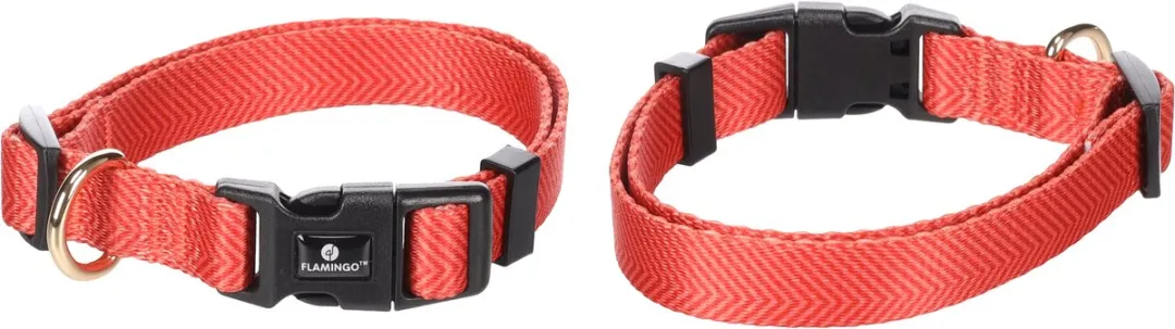 Flamingo Noekie Hond Halsband - Oranje S 30-45cm