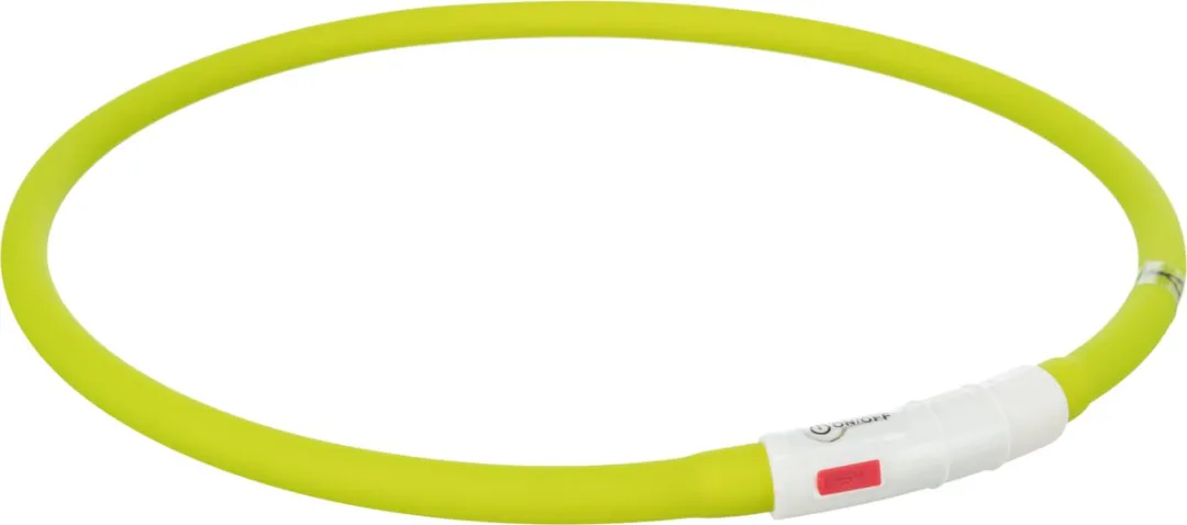 Trixie USB Siliconen Lichtgevende Halsband Groen 70cm
