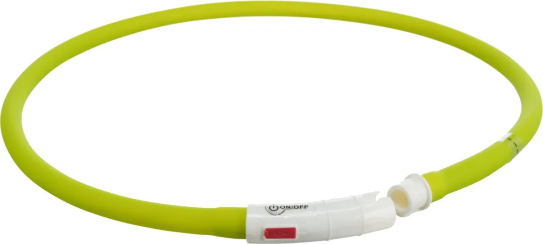 Trixie USB Siliconen Lichtgevende Halsband Groen 70cm - afbeelding 2 van 3