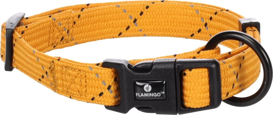 Flamingo Hond Halsband Puppy Dolly Oker S 30-45cm