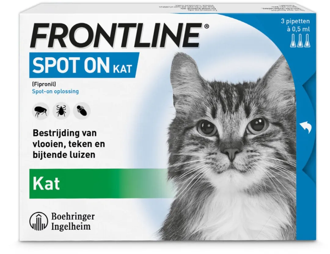 Frontline Spot On Kat Druppels 6g - 2x3 Pipetten