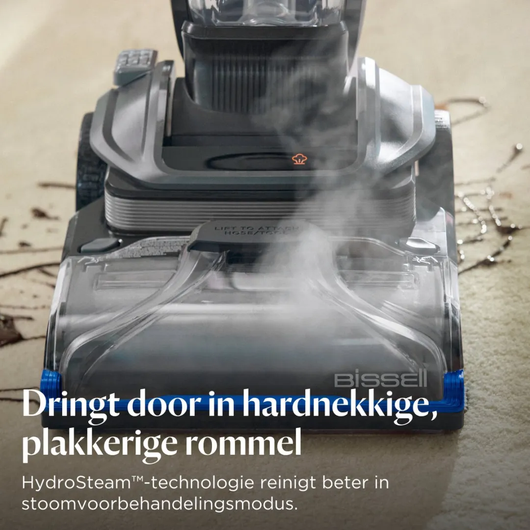 BISSELL Revolution HydroSteam 3670N Tapijtreiniger - 1300W - 3.8L - Zwart