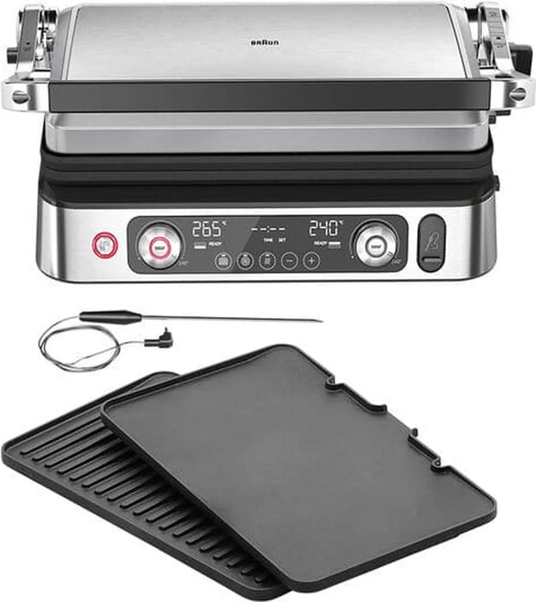 Braun CG 9160 MultiGrill 9 Pro Contactgrill 2200W - Zwart/Roestvrijstaal