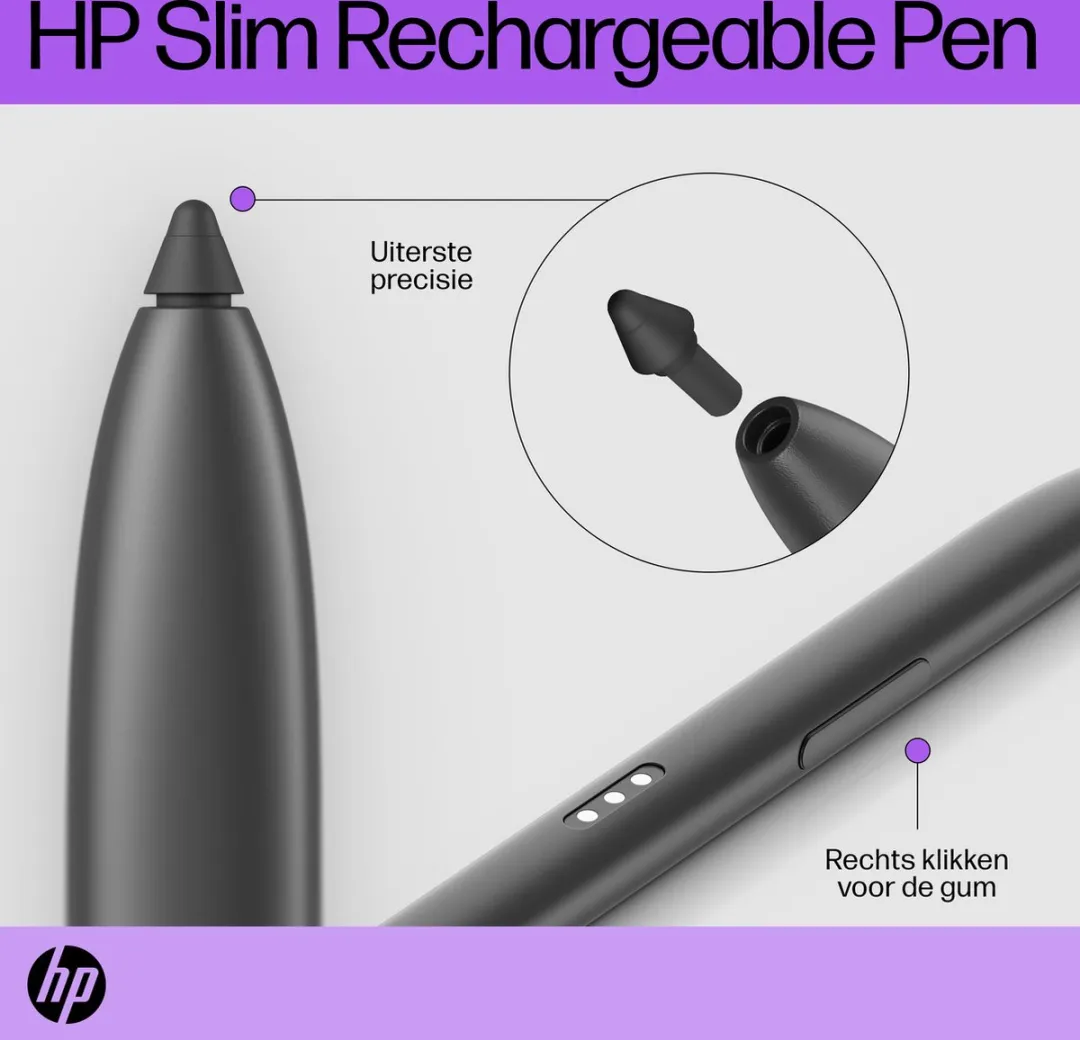 HP Slanke Oplaadbare Digitale Pen 630W7AA#AC3 - Zwart