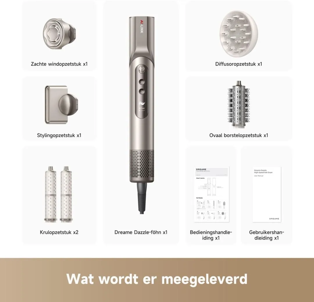 Dreame Dazzle Haardroger 1400W - Goud
