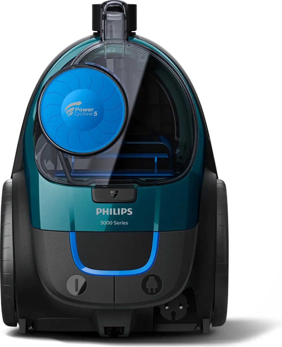 Philips PowerPro Compact FC9334/09 Stofzuiger - 650W - 1,5L - Zwart/Blauw