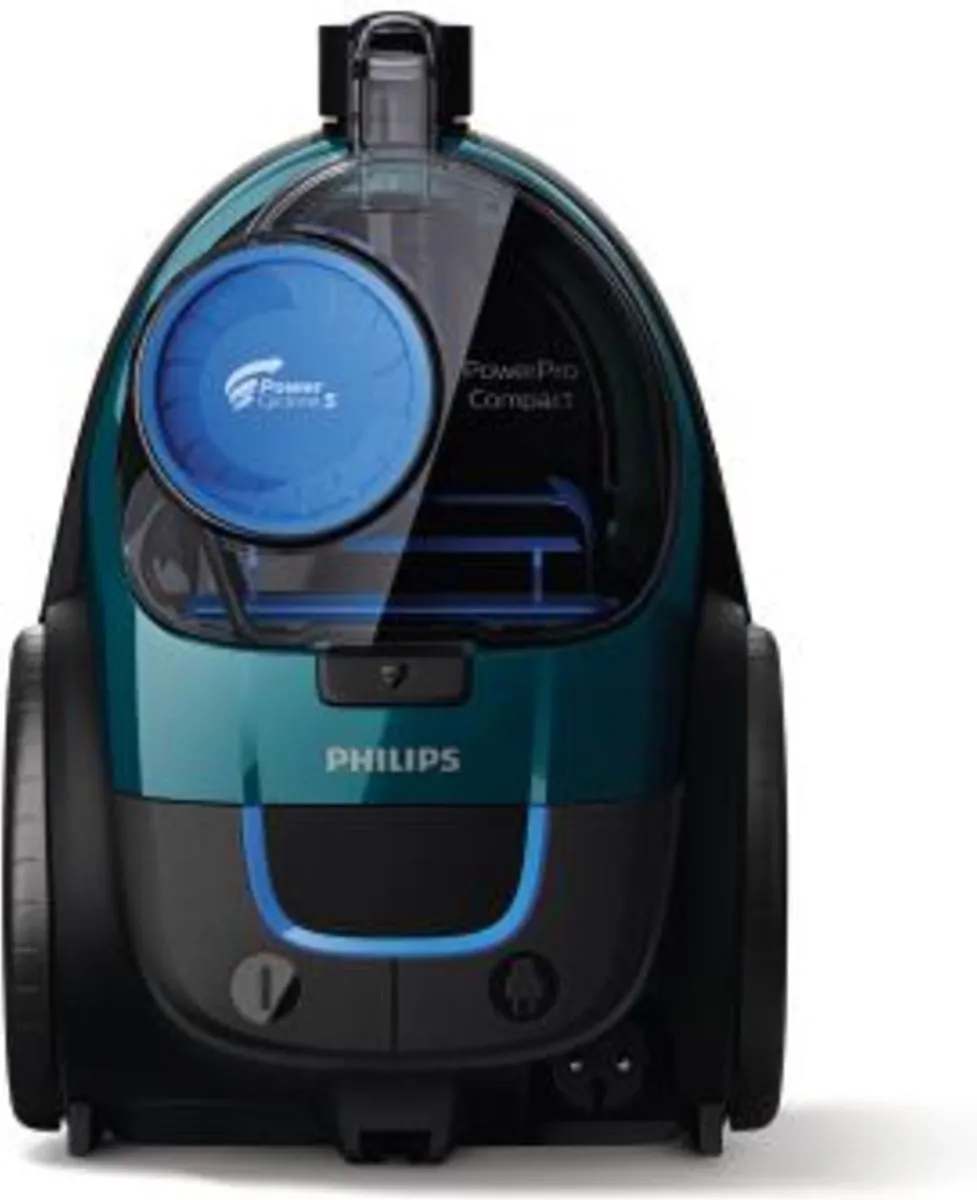 Philips PowerPro Compact FC9334/09 Stofzuiger - 650W - 1,5L - Zwart/Blauw