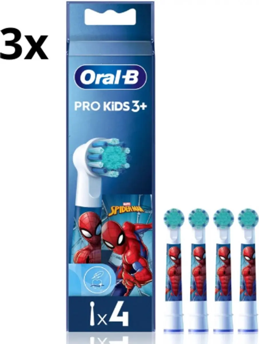 Oral-B PRO Kids Spiderman Opzetborstels - 12 Stuks