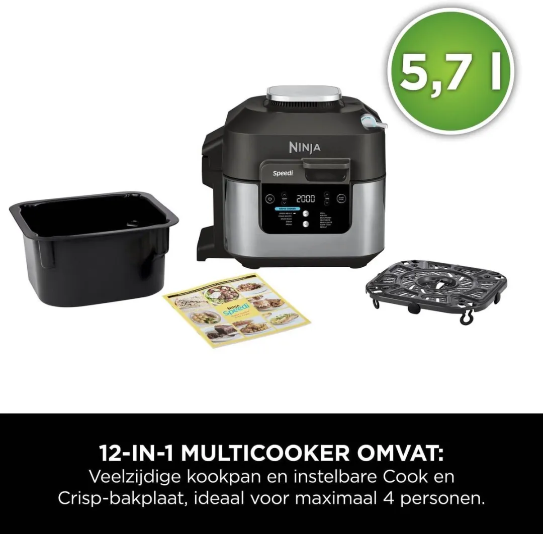Ninja Speedi ON500EU 10-in-1 Multicooker & Airfryer 5,7L - Zwart