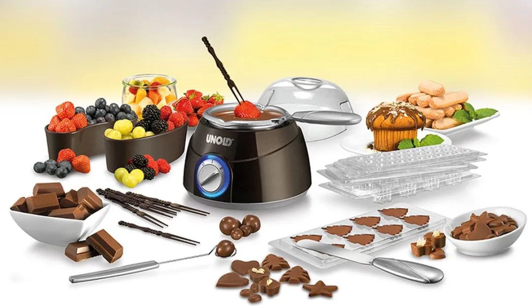 Unold 48667 Chocoladefondue - 25W - 4 Personen - Zwart