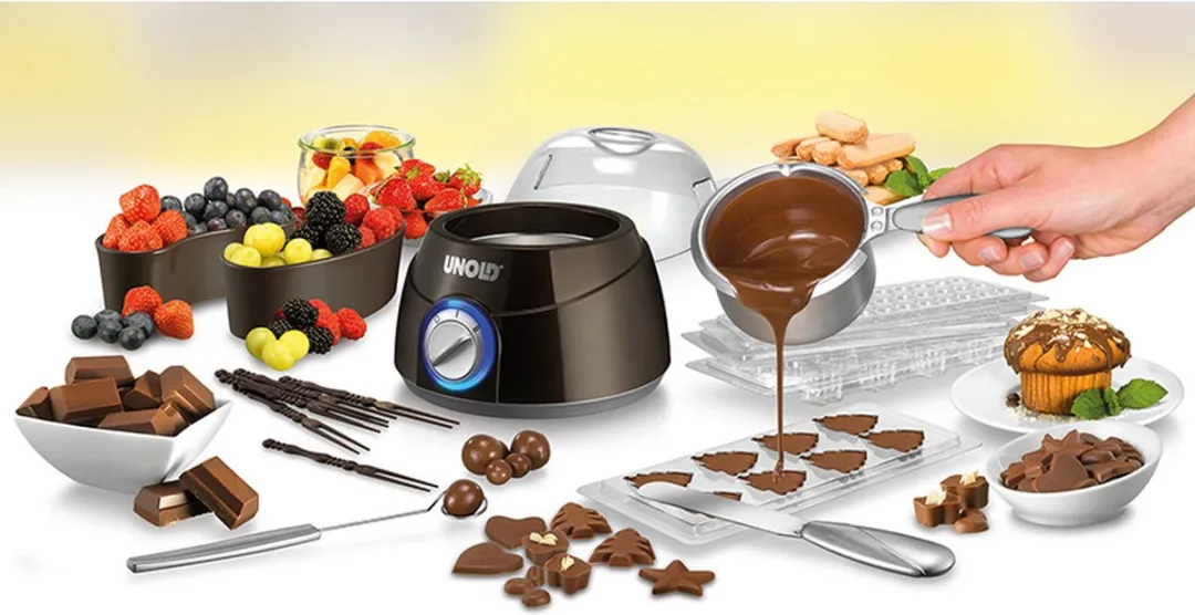 Unold 48667 Chocoladefondue - 25W - 4 Personen - Zwart