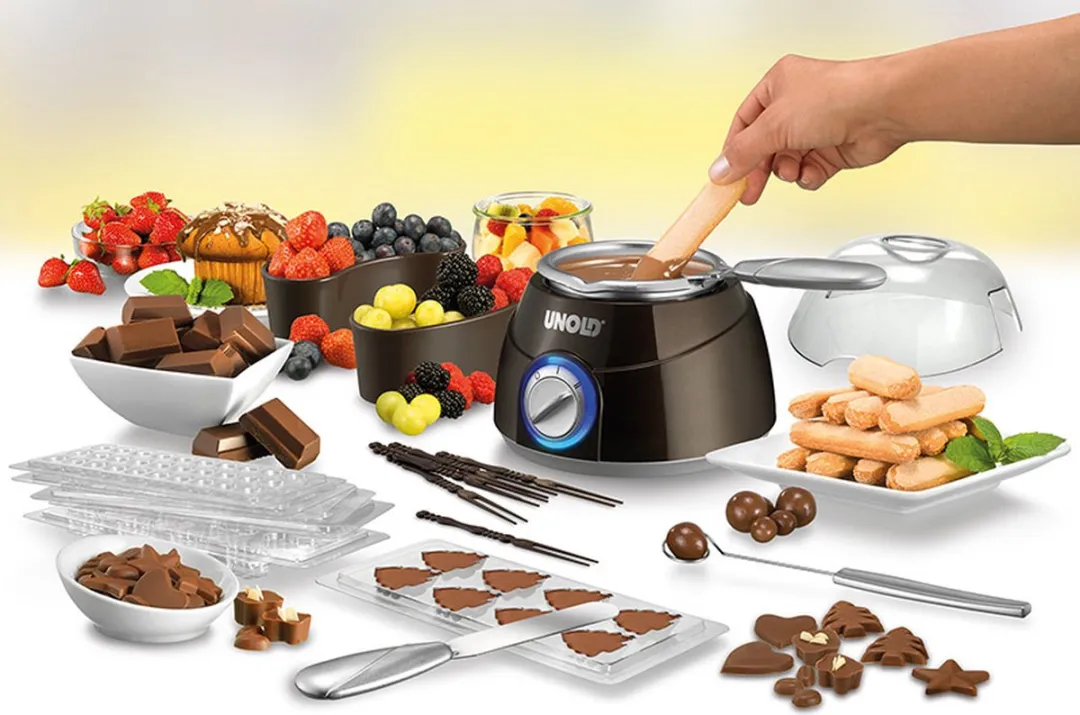 Unold 48667 Chocoladefondue - 25W - 4 Personen - Zwart