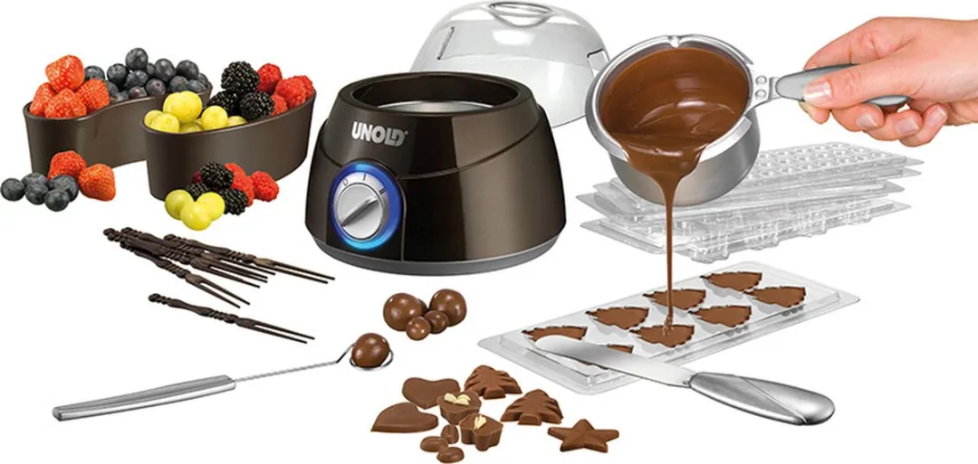 Unold 48667 Chocoladefondue - 25W - 4 Personen - Zwart