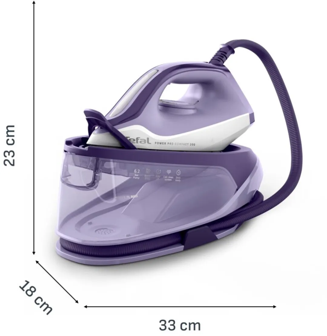 Tefal Power Pro Compact SV6211 Stoomgenerator - 2400W - 1700ml - Paars - afbeelding 6 van 6