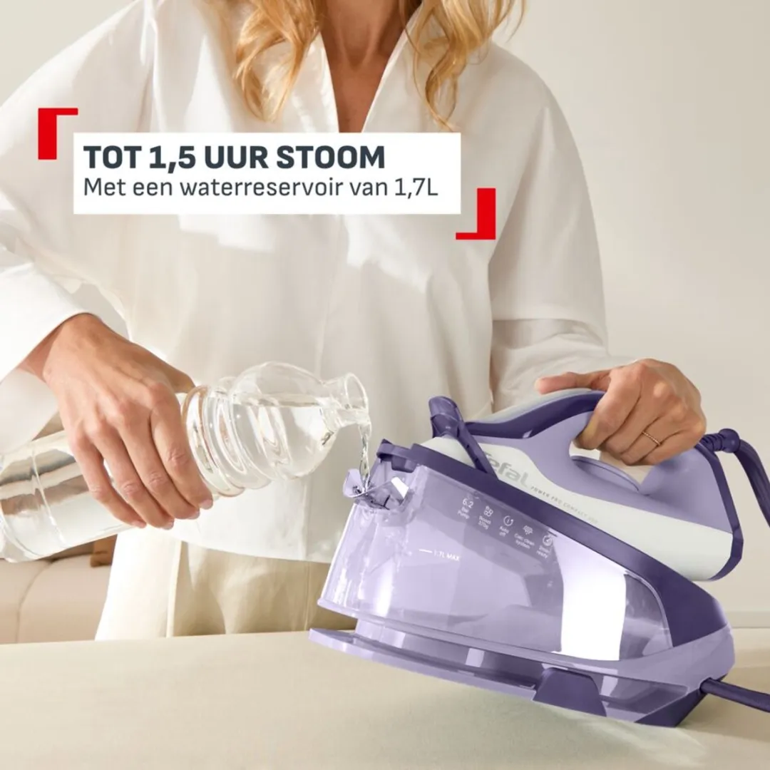 Tefal Power Pro Compact SV6211 Stoomgenerator - 2400W - 1700ml - Paars