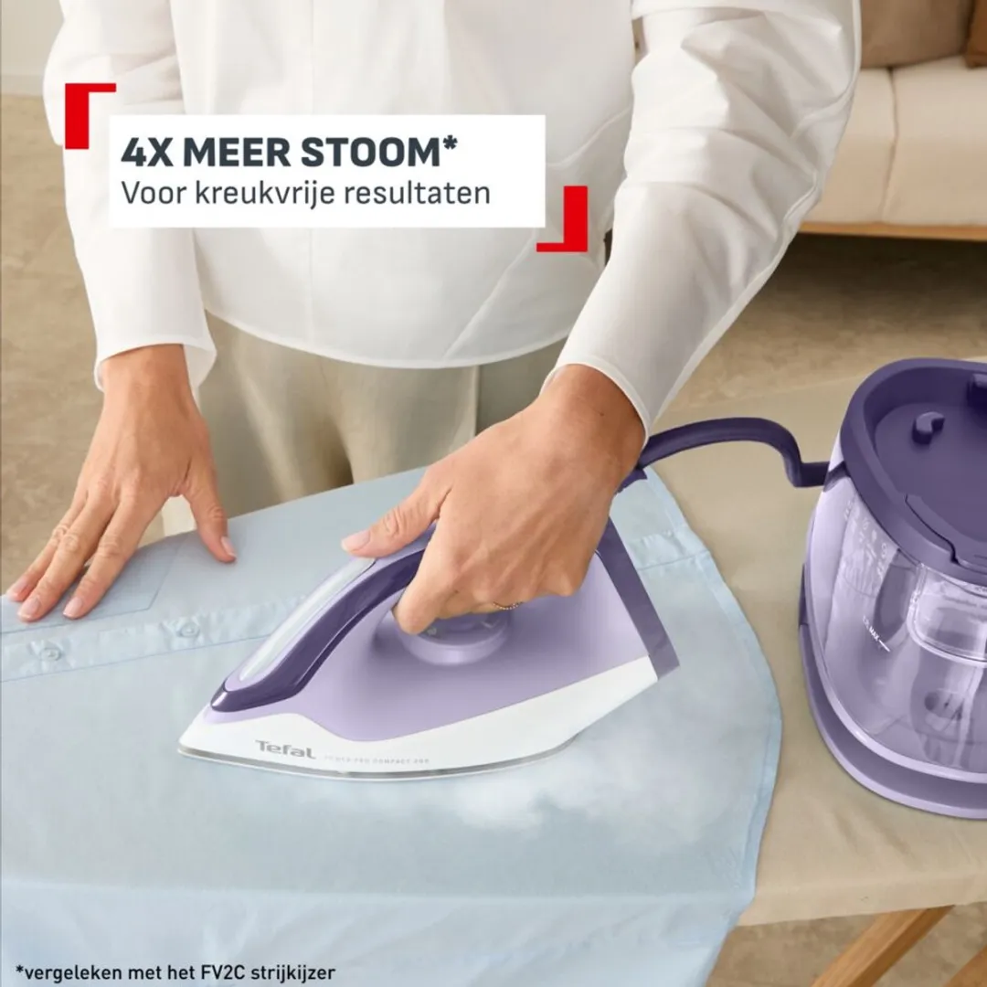 Tefal Power Pro Compact SV6211 Stoomgenerator - 2400W - 1700ml - Paars